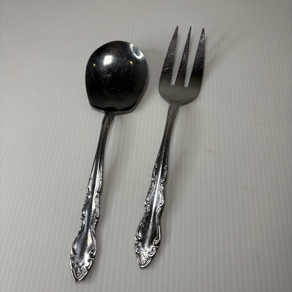 Oxford Hall Tally H0 Meat Fork & Serving Spoon Stainless